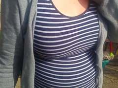 Busty cleaning maid smokebreak - heavy tits big cameltoe