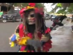 Crazy black American guy filming sex with chicas in Dominican Republic